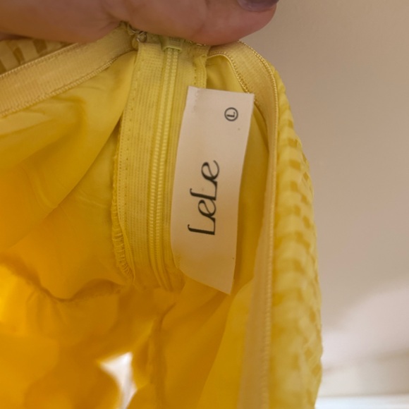 Yellow Ruffled Mini Dress - Picture 3 of 4